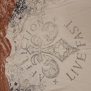 Affliction Men's Medium Live Fast White & Black